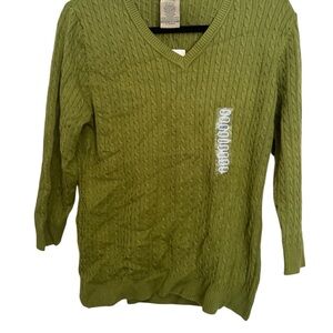 Green Cable Knit Sweater